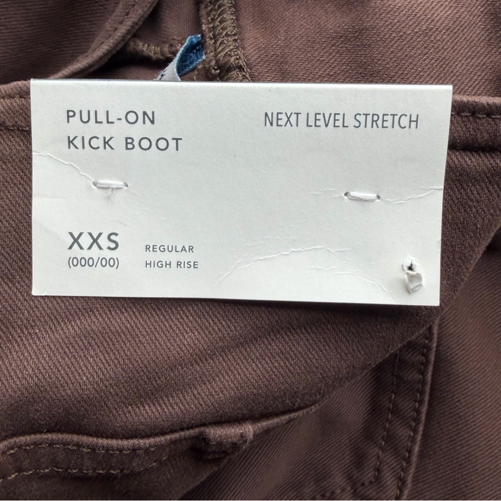 American Eagle pull on kick boot pants brown XXS … - image 7